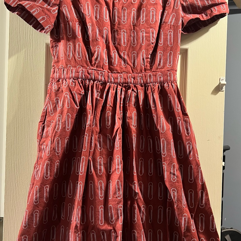Modcloth Red Patterned Dress